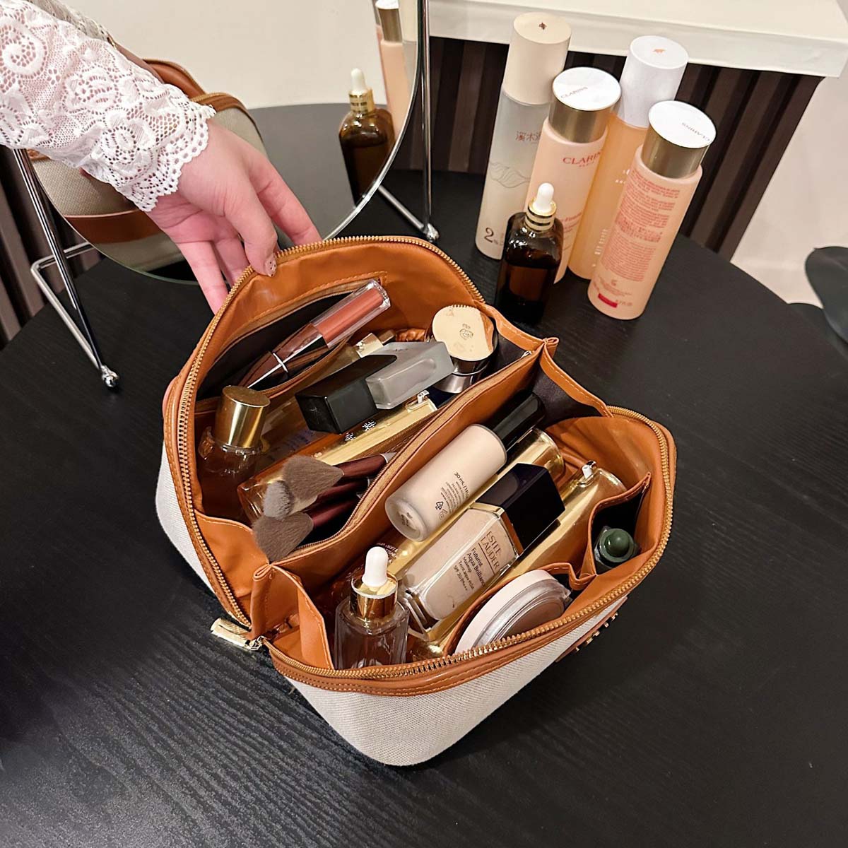 حقيبة تخزين يدوية من القماش بت - مراجعة High Luxury Skincare وسعره
